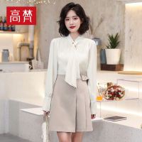 高梵网红设计感小众衬衫 2020新款女装春装 宽松长袖韩版气质上衣