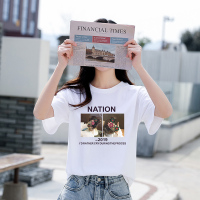 高梵冰感纯棉短袖T恤女2020年夏季新款白色宽松网红ins超火打底衫