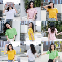 高梵纯色短袖T恤女2020年新款韩版网红显瘦圆领冰感纯棉ins上衣潮