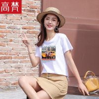 高梵短袖T恤女2020年夏季新款韩版纯棉宽松网红ins超火内搭上衣女