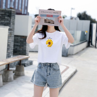 高梵短袖T恤女2020年小雏菊新款韩版纯棉宽松网红ins超火潮体恤女
