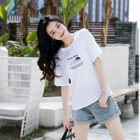高梵纯棉短袖白色T恤女2020年夏季新款宽松网红ins超火韩版印花潮