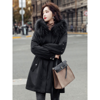 高梵大牌派克羽绒服女2020年新款韩版品牌加厚高端中长款外套