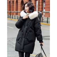 高梵高端羽绒服2020年新款女冬季韩版时尚品牌白鸭绒毛领白色外套