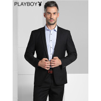 花花公子西服套装男士外套韩版修身商务休闲职业正装西装男
