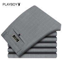 花花公子(PLAYBOY ICON)春秋男商务休闲裤长裤青年简约纯色直筒裤西裤