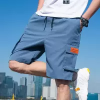 花花公子(PLAYBOY ICON)男士新款夏季休闲短裤纯色潮流时尚五分裤