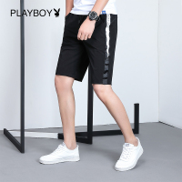 花花公子(PLAYBOY ICON)男士新款夏季休闲短裤潮流直筒五分裤