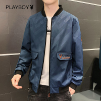 花花公子(PLAYBOY ICON)男士2020秋季韩版潮流青少年棒球服夹克
