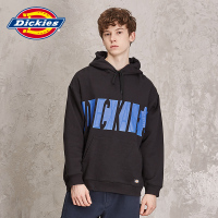 DICKIES春秋新款男士抓绒反光印花休闲版型套头连帽卫衣