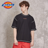 DICKIES夏季新款男士圆领短袖T恤Dickies Logo徽章设计绣花