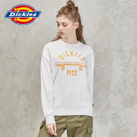 DICKIES春季新款女士圆领卫衣毛圈布植绒印花