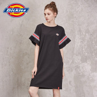 DICKIES夏季新款女士短袖连衣裙Dickies Logo徽章设计袖部拼接