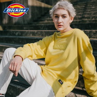 DICKIES春秋新款女士圆领长袖卫衣纯色字母印花宽松休闲