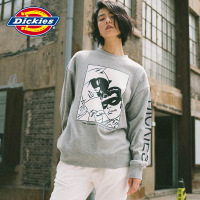 DICKIES春秋新款女士长袖圆领卫衣毛圈布印花休闲版
