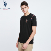 USPOLO ASSN 2021新款短袖男士t恤刺绣图案帅气时尚百搭简约休闲宽松上衣