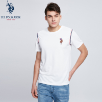 USPOLO ASSN 2021新款短袖男士t恤刺绣图案帅气时尚休闲百搭简约宽松上衣