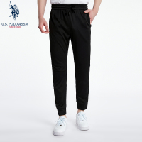USPOLO ASSN春夏新款男士时尚简约透气微弹抽绳调节螺纹腰头修身休闲长裤