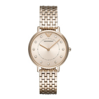 EMPORIO ARMANI 阿玛尼女士手表石英表女 圆钉时尚商务简约潮女表 AR11062