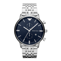 阿玛尼(EMPORIO ARMANI)欧美品牌 石英表男经典钢带多功能腕表商务男士手表 AR1648