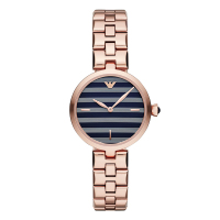 EMPORIO ARMANI阿玛尼手表 满天星系列 百搭时尚女士石英腕表 休闲条纹AR11220