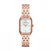 阿玛尼（Emporio Armani）女士时尚手表 欧美品牌新款方形贝母表盘石英表女 AR11147