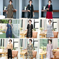 蓝旗(BLUEG)女士妈妈装春季2020款妈妈装时尚休闲连衣裙系列