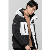 YAYA鸭鸭羽绒服男士新款秋冬男士短款连帽面包服潮流羽绒服外套