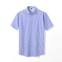 鸭鸭(yaya)时尚休闲舒适衬衫修身格子短袖春夏装衬衫DYB57M0170