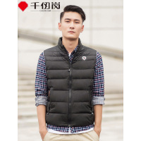 千仞岗秋冬新品轻薄修身立领羽绒服男冬装羽绒立领马甲