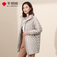 千仞岗羽绒服女中长款立领长款廓形羽绒服女时尚外套