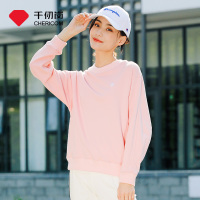 千仞岗春季新款女士圆领套头长袖卫衣宽松韩版休闲百搭