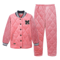 芬腾旗下千线艺夹棉睡衣女冬加厚加绒保暖珊瑚绒可外穿家居服套装