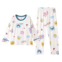 芬腾纯棉睡衣女春秋长袖宽松可爱少女套头春夏薄款学生家居服套装