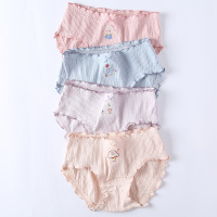 芬腾女士内裤女纯棉中腰抗菌裆底裤卡通透气少女日系女生三角裤头