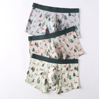 芬腾男士内裤男纯棉平角裤青年舒适透气裤衩潮流个性短裤四角裤头