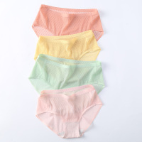 芬腾女士内裤女纯棉内裆中腰性感蕾丝短裤薄款透气网纱三角底裤头