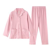 芬腾睡衣女长袖春秋纯棉韩版休闲开衫大码男士家居服全棉情侣套装