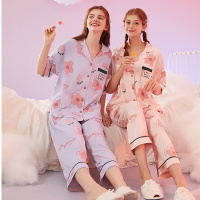 芬腾睡衣女士春夏款夏季纯棉短袖家居服全棉薄款女新疆棉居家套装