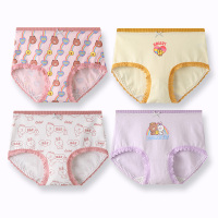芬腾女士内裤女纯棉抗菌蕾丝边布朗熊卡通少女全棉内裆三角短裤头