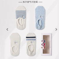 芬腾袜子女短袜浅口夏季薄款吸汗透气隐形硅胶防滑不掉跟女船袜