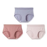 芬腾内裤女夏中腰提臀全棉抗菌内裆三角裤女士纯棉纯色透气短裤头