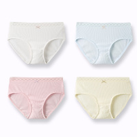 芬腾莫代尔内裤女夏中腰提臀纯棉抗菌内裆透气女士三角短裤头少女