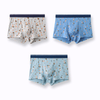 芬腾夏季男士内裤中腰透气大码男式平角裤棉质卡通男生短裤头裤衩