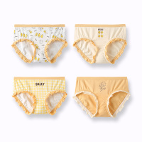 芬腾内裤女夏薄款纯棉抗菌布朗熊女士三角裤全棉裆中腰提臀短裤头