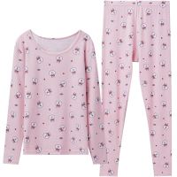 芬腾布朗熊联名秋衣秋裤女美体修身甜美布朗熊打底保暖套装女内衣