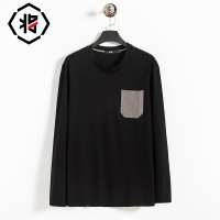 将起品牌男士秋季国潮时尚休闲黑色圆领卫衣外套