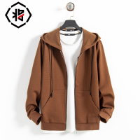 将起品牌男士秋季国潮纯色时尚休闲连帽卫衣