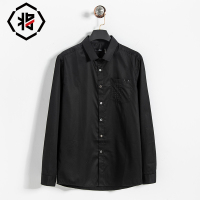 将起品牌男士品牌国潮时尚休闲修身长袖衬衫