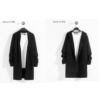 将起品牌男士长袖毛衣时尚修身长款毛衣外套